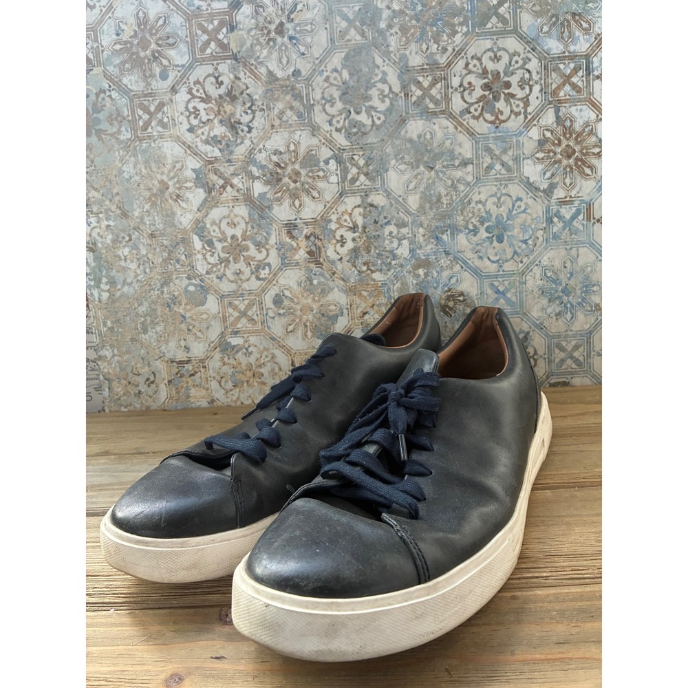 Clarks Unstructured Un Costa Lace Navy Blue Leather Sneakers Mens 12 2614855771